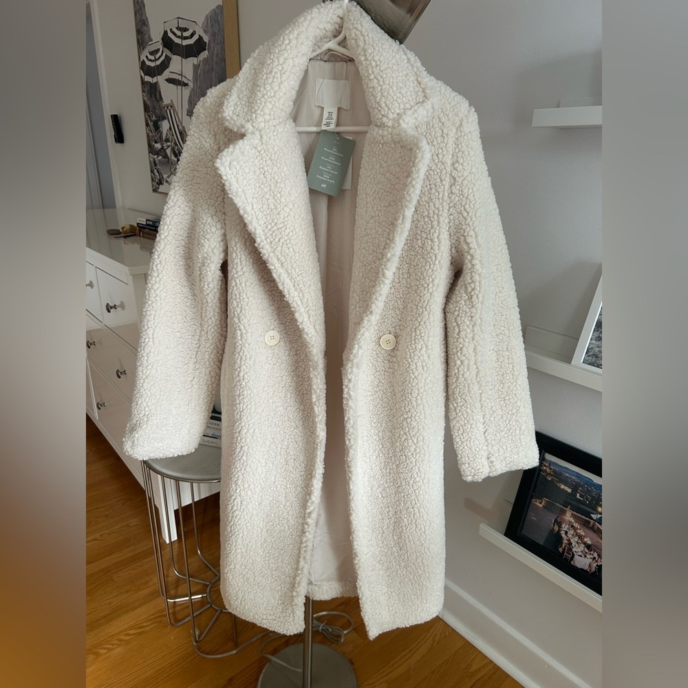 H&M Off-White Sherpa Jacket